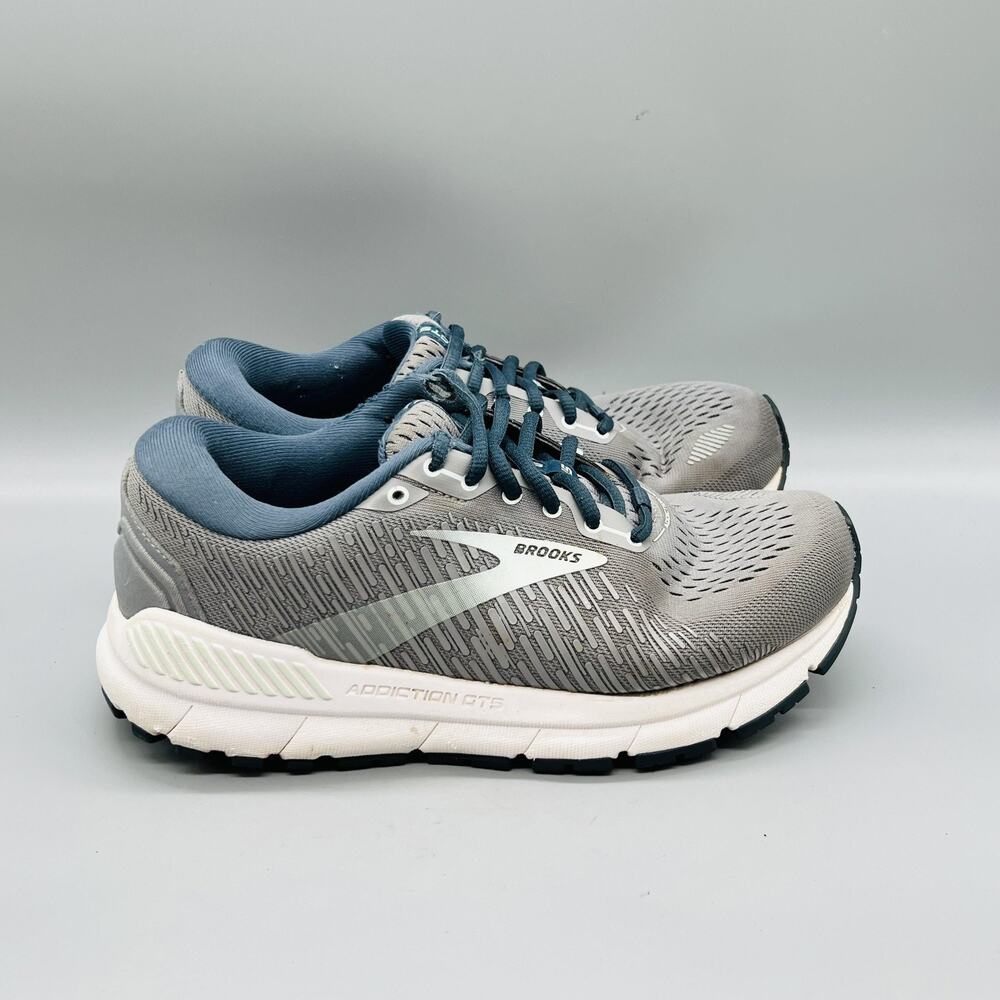 Brooks Shoes Womens 8 Gray Mesh Addiction‎ GTS 15 Road Running Athletic Sneakers